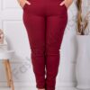 Pantalon elegant maxi cu efect Push Up-bordo cod 24348-24