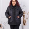 Geaca maxi pentru iarna cu rever in relief cod 63274