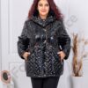Geaca maxi usoara cu romburi si efect lac cod 63221