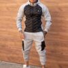 Compleu sport in combinatie cu fas in fata si spate-gri cod 1146-1