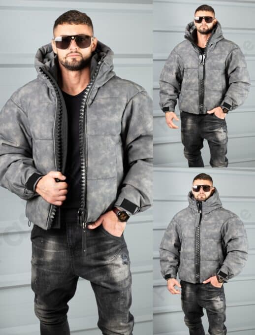 Geaca barbati Oversize pentru iarna cu fermoar mare cod 88539