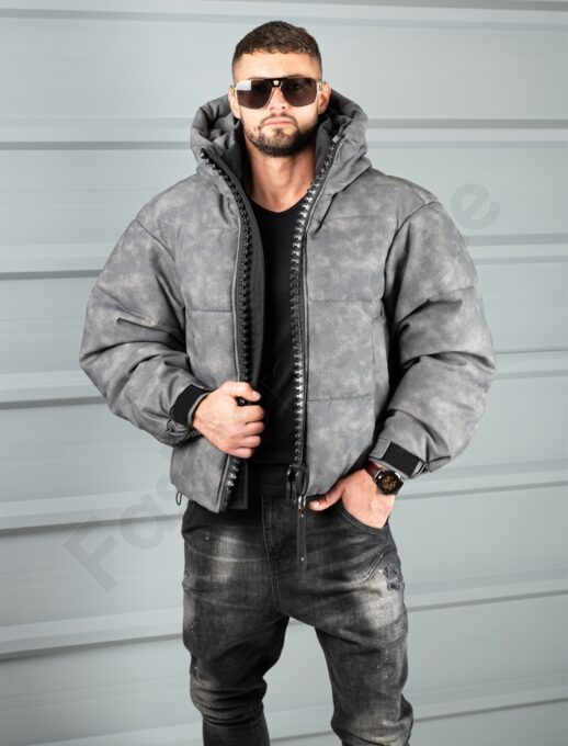 Geaca barbati Oversize pentru iarna cu fermoar mare cod 88539