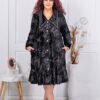 Rochie maxi din catifea si decolteu modern cod 7880
