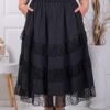 Fusta maxi cu volane din dantela cod 50757