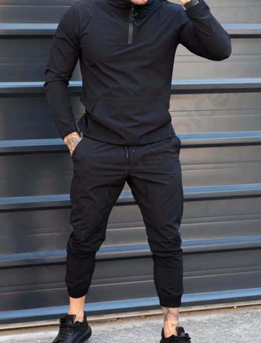 Compleu sport din fas cu hanorac tip hoodie cod 1837