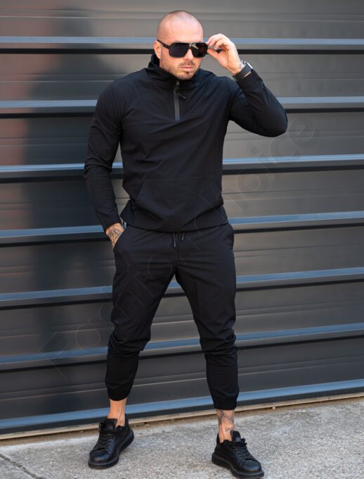 Compleu sport din fas cu hanorac tip hoodie cod 1837