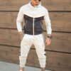 Compleu sport pentru barbati in trei culori cu gluga-gri deschis cod 5137-1