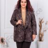 Sacou maxi elegant fara inchidere cu imrpimeu animal cod 26072