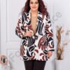 Sacou maxi elegant fara inchidere cu imrpimeu modern cod 26072-2