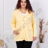Sacou maxi sport-elegant cu rever dublu-galben cod 24487-2