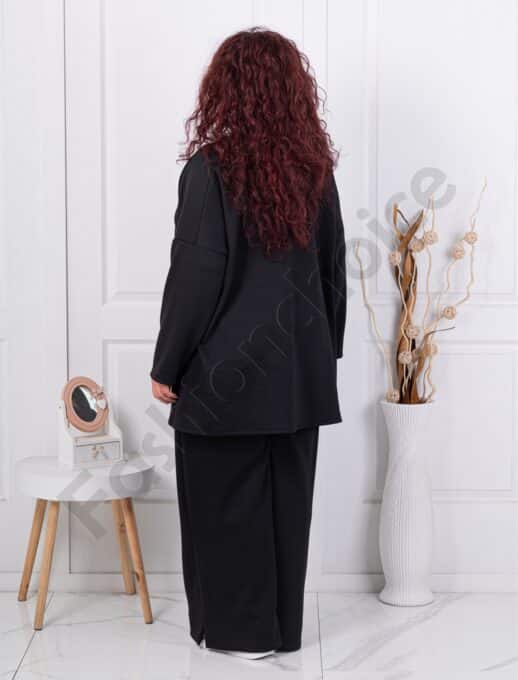 Compleu maxi cu imprimeu auriu Liberty-negru cod 10097