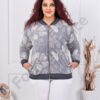 Jacheta maxi cu partea superioara din tull cu flori cod 4574