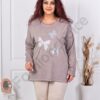 Tunica maxi cu aplicatie fluturi din paiete si pietricele-moca cod 8260