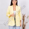 Blazer de dama cu maneci suflecate-galben dechis cod 10207-10