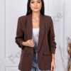 Blazer de dama cu maneci suflecate-maro cod 10207-7