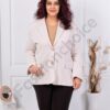 Sacou maxi elegant cu rever dublu-capucino cod 4137-5