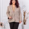 Sacou maxi elegant cu rever dublu-moca cod 4137-1