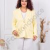 Sacou maxi elegant cu rever dublu-galben cod 4137-7