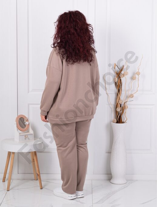 Compleu maxi cu aplicatie 3D si pietricele-moca cod 24475-2