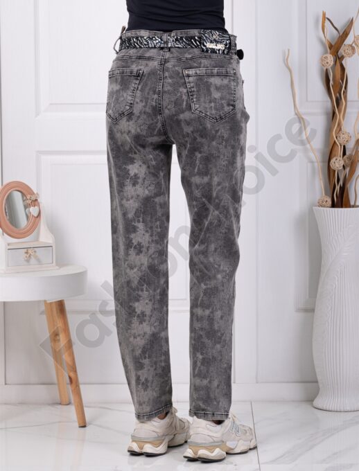 Blugi de dama cu design modern-gri cod 7663