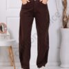 Blugi de dama banana in culoare maro cod 9175