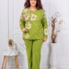 Compleu maxi cu imprimeu floral-masliniu cod 261240-2