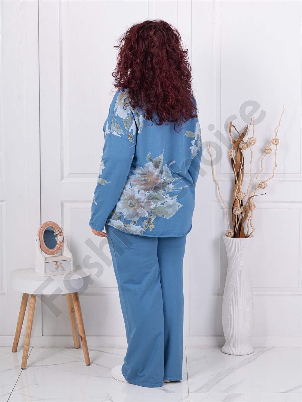 Compleu maxi cu imprimeu floral-parlament cod 261240-3