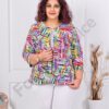 Blazer maxi elegant cu imprimeu multicolor cod 1439-14