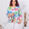 Blazer maxi elegant cu imprimeu floral cod 1439-15