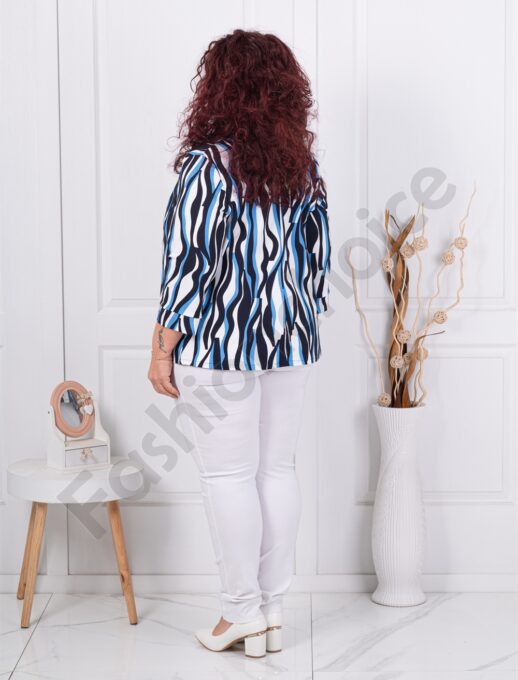 Blazer maxi elegant cu imprimeu abstract cod 1439-16