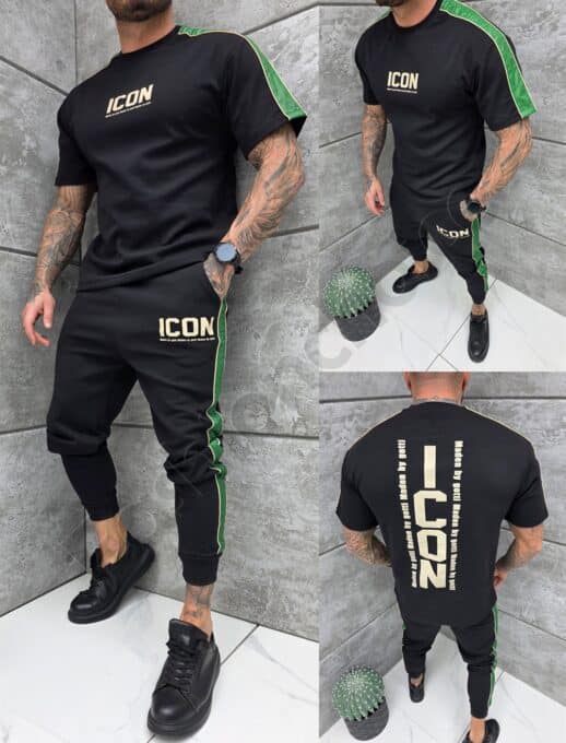 Compleu pentru barbati cu maneca scurta si banda din fas cod 1274