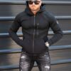 Geaca pentru barbati din neopren in combinatie cu fas cod 1296