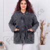 Geaca maxi din denim cu guler si buzunare cod 2610418
