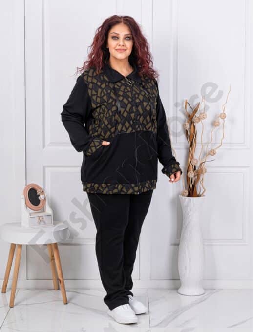 Compleu maxi sport cu imprimeu figuri abstracte cod 1464