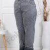 Blugi super maxi cu elastan si elastic in talie/62-70/-gri cod 7893-2