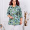 Bluza tip camasa maxi cu imrpimeu floral cod 24003