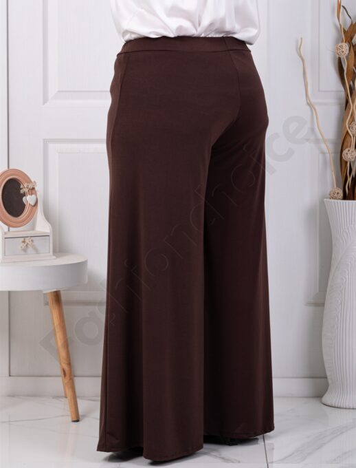 Fusta-pantalon maxi de dama-ciocolata cod 5359-13