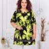 Tunica maxi eleganta cu imprimeu floral si motive din dantela cod 261309
