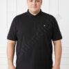 Bluza maxi pentru barbati cu guler si nasturi pe decolteu-negru cod 661