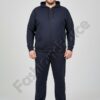 Compleu maxi sport pentru barbati cu gluga-albastru inchis cod 183-2