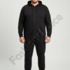 Compleu maxi sport pentru barbati cu gluga-negru cod 183
