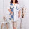 Tunica maxi cu aplicatii din ajur-albastru cod 261373