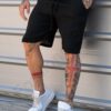 Pantaloni scurti Italieni pentru barbati din 100% In-negru cod 27100