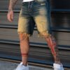 Blugi scurti pentru barbati BOYFRIEND FIT cu efect Vintage cod 5545