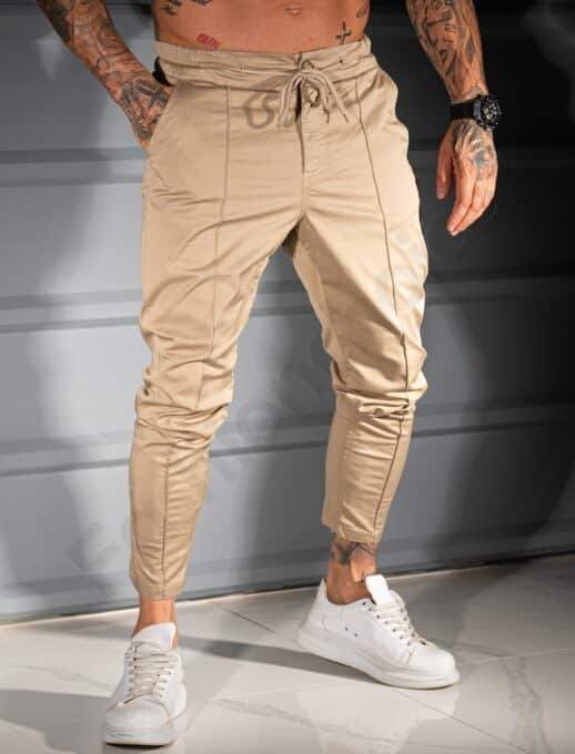 Pantalon pentru vara sport/elegant-bej-cod 231331-2