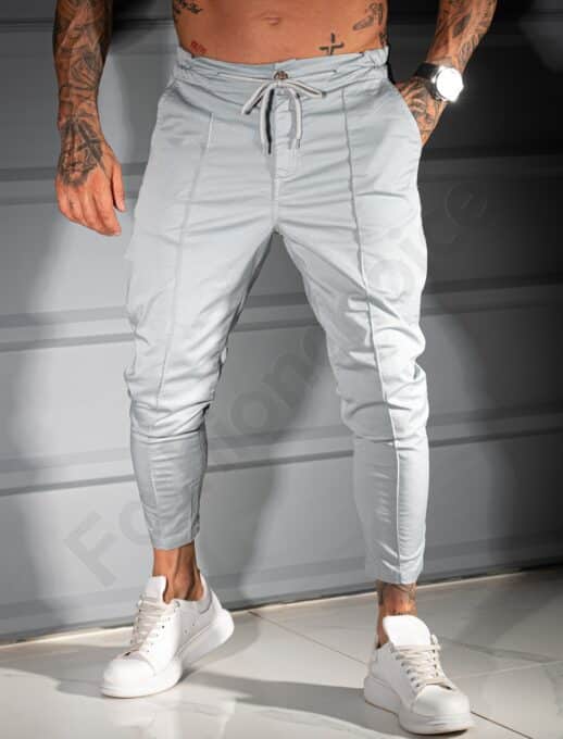 Pantalon pentru vara sport/elegant-gri-cod 231331-3