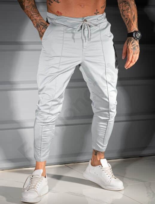 Pantalon pentru vara sport/elegant-gri-cod 231331-3