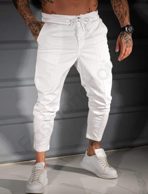 Pantalon pentru vara sport/elegant-alb-cod 231331