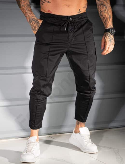 Pantalon pentru vara sport/elegant-negru-cod 231331-1