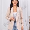 Blazer de dama cu maneci suflecate-capucino cod 10207-14